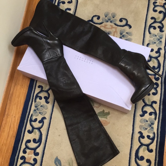 vera wang thigh high boots